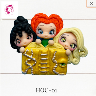Clay Hairbow Center Hocus Pocus Inspired -HOC-01