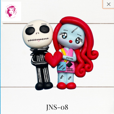 Jack &amp; Sally Clay Hairbow Center Couple in Love -JNS-08