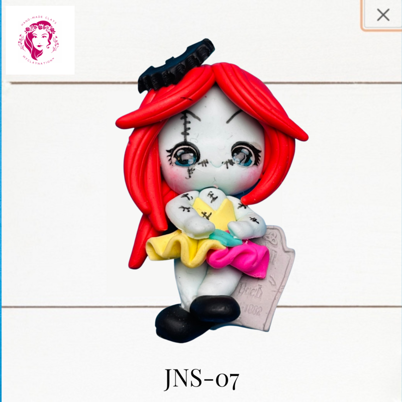 Jack &amp; Sally Clay Hairbow Center Sally inspired -JNS-07