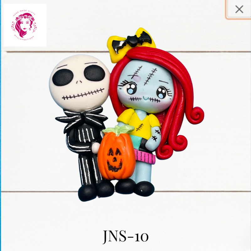 Jack &amp; Sally Clay Hairbow Center Happy Couple -JNS-10
