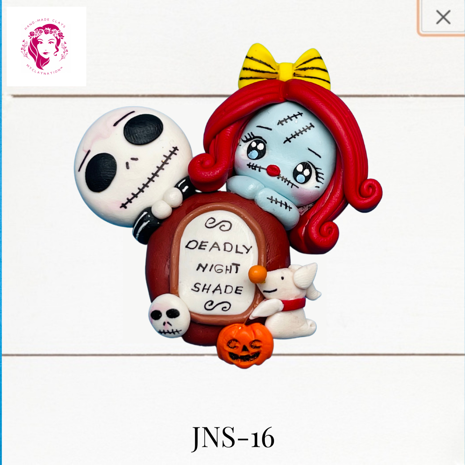 Jack &amp; Sally Clay Hairbow Center Happy Couple -JNS-16