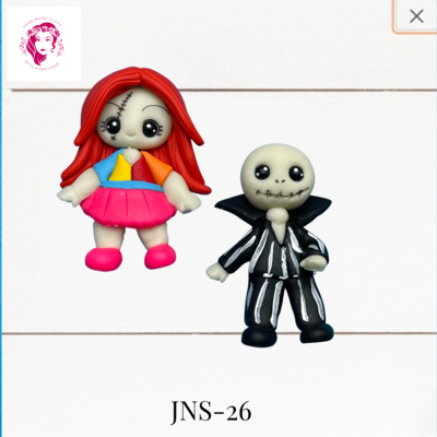 Jack &amp; Sally Clay Hairbow Center Glow in dark -JNS-26