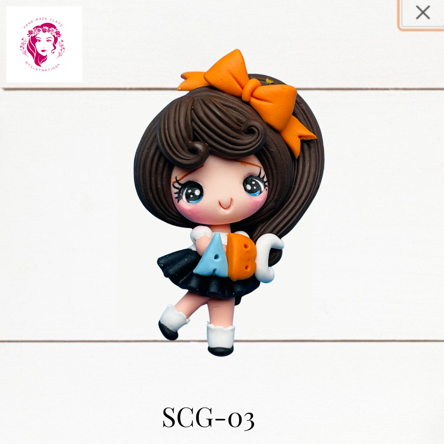 School Girl Clay Hairbow Center -SCG-03