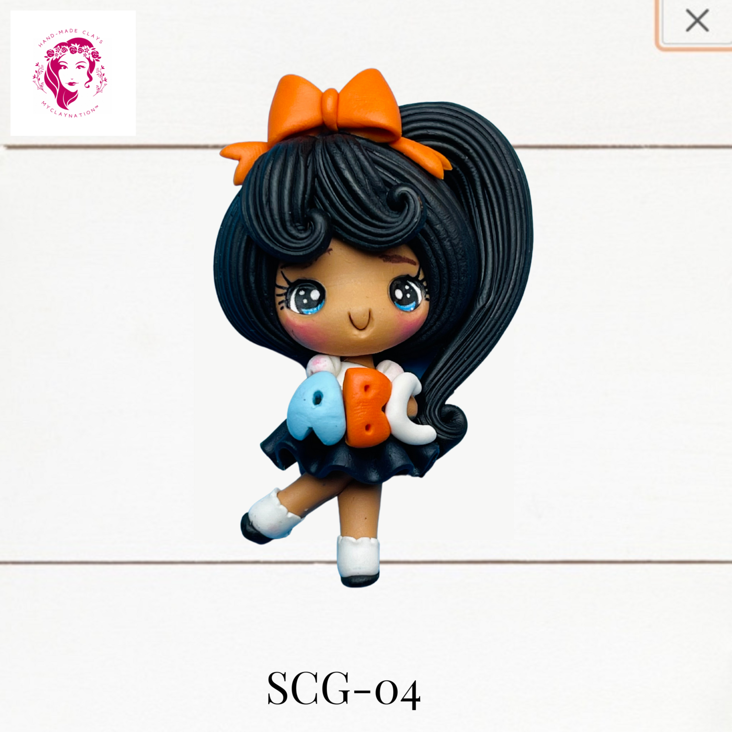 School Girl Clay Hairbow Center -SCG-04