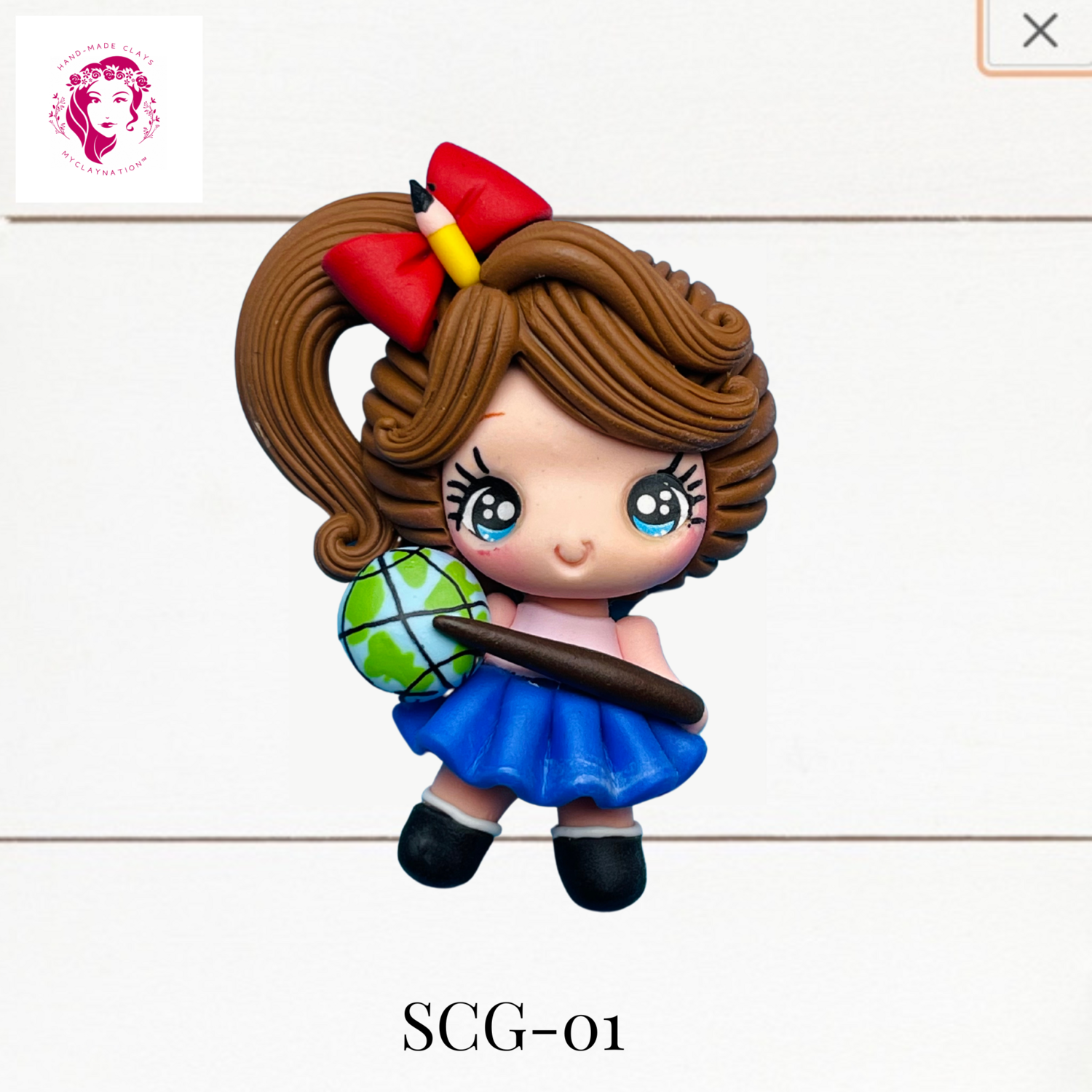 School Girl Clay Hairbow Center -SCG-01
