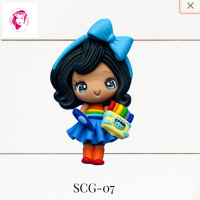 School Girl Clay Hairbow Center -SCG-07
