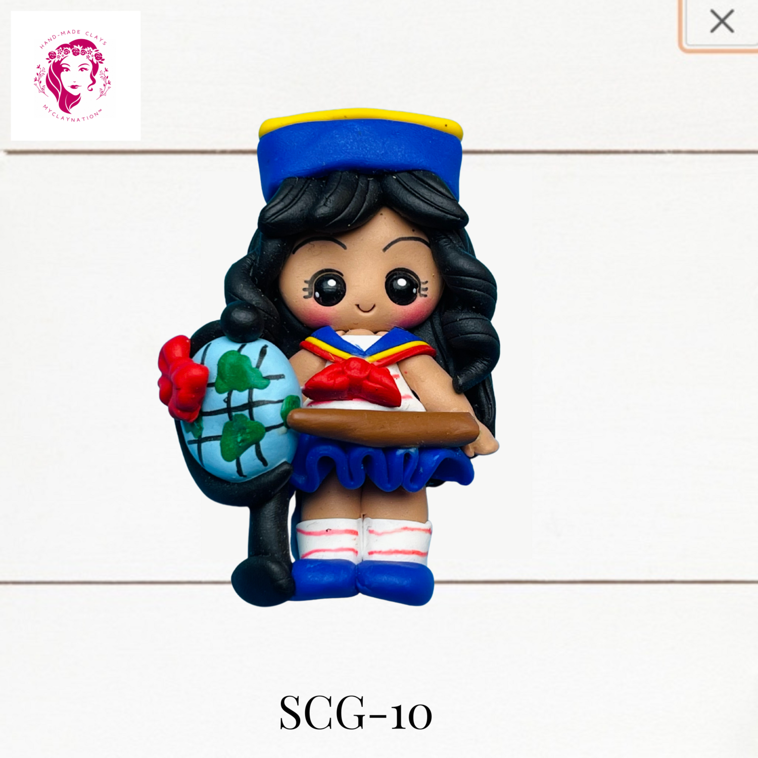 School Girl Clay Hairbow Center -SCG-10