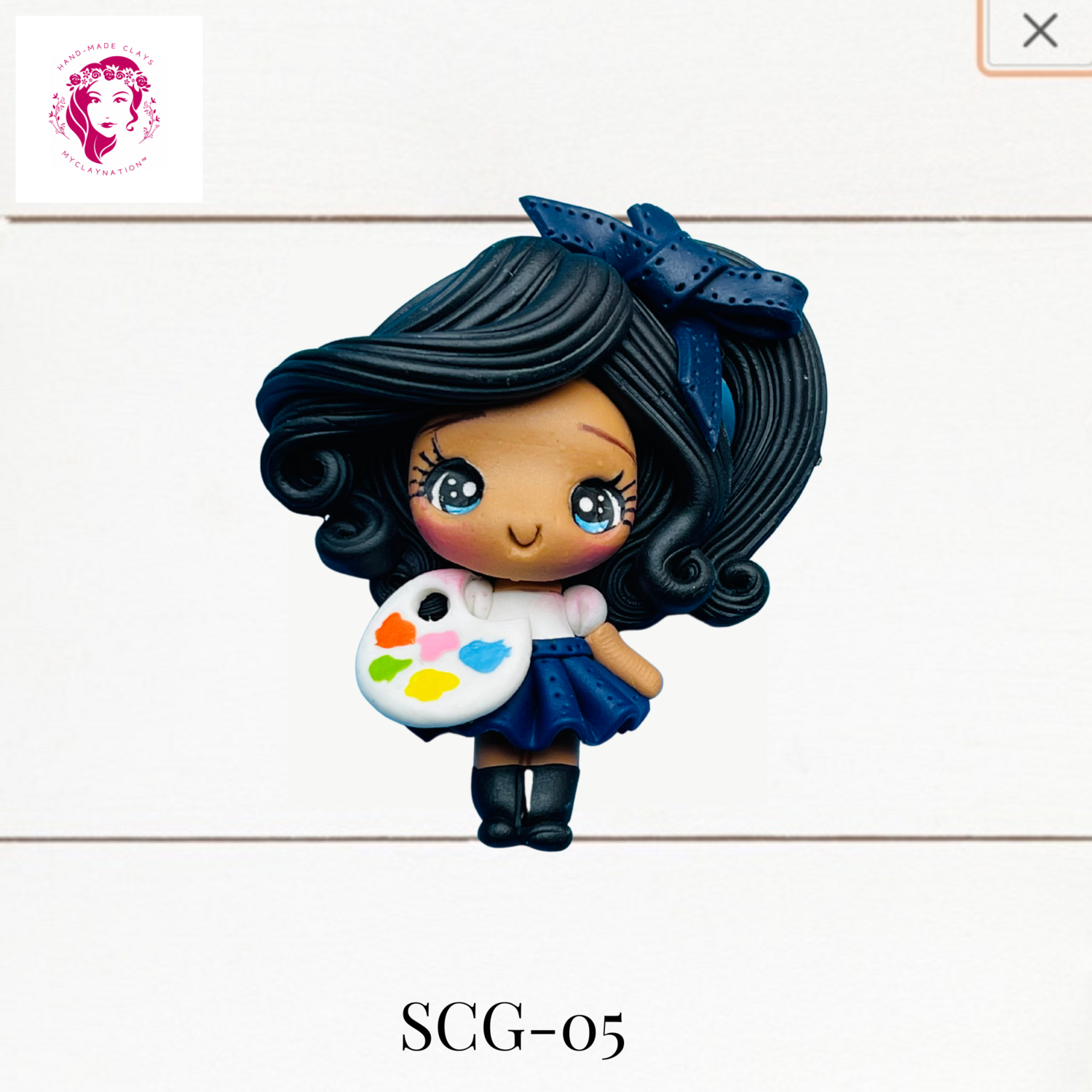 School Girl Clay Hairbow Center -SCG-05