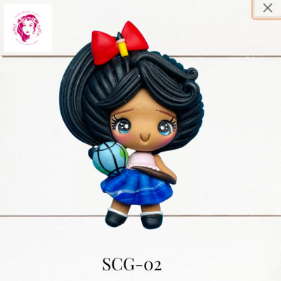 School Girl Clay Hairbow Center -SCG-02