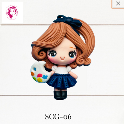 School Girl Clay Hairbow Center -SCG-06