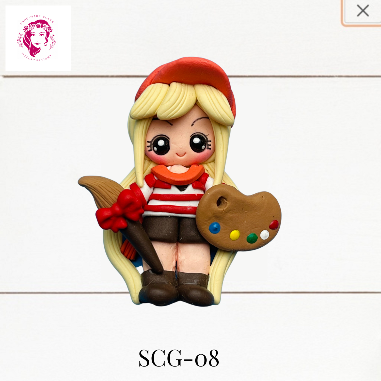 School Girl Clay Hairbow Center -SCG-08