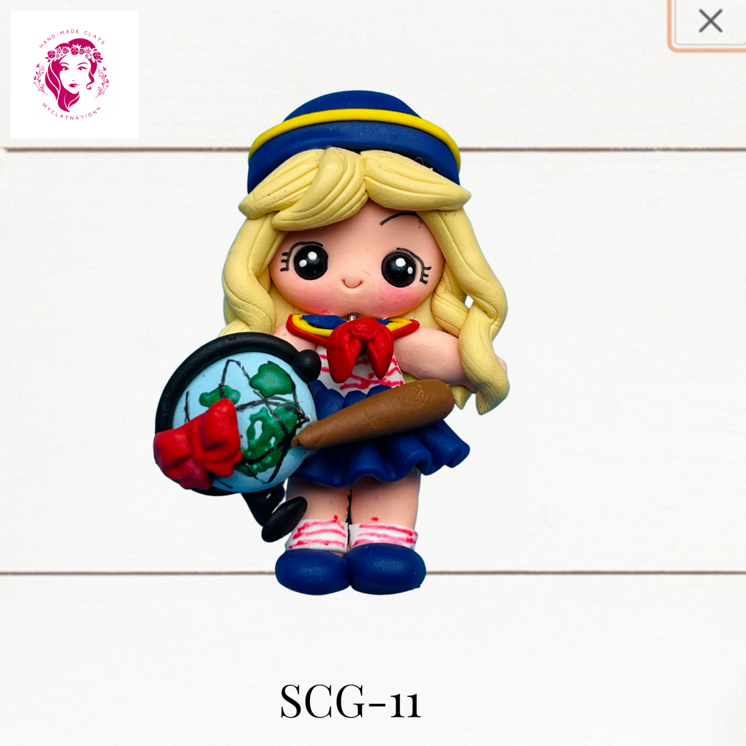 School Girl Clay Hairbow Center -SCG-11