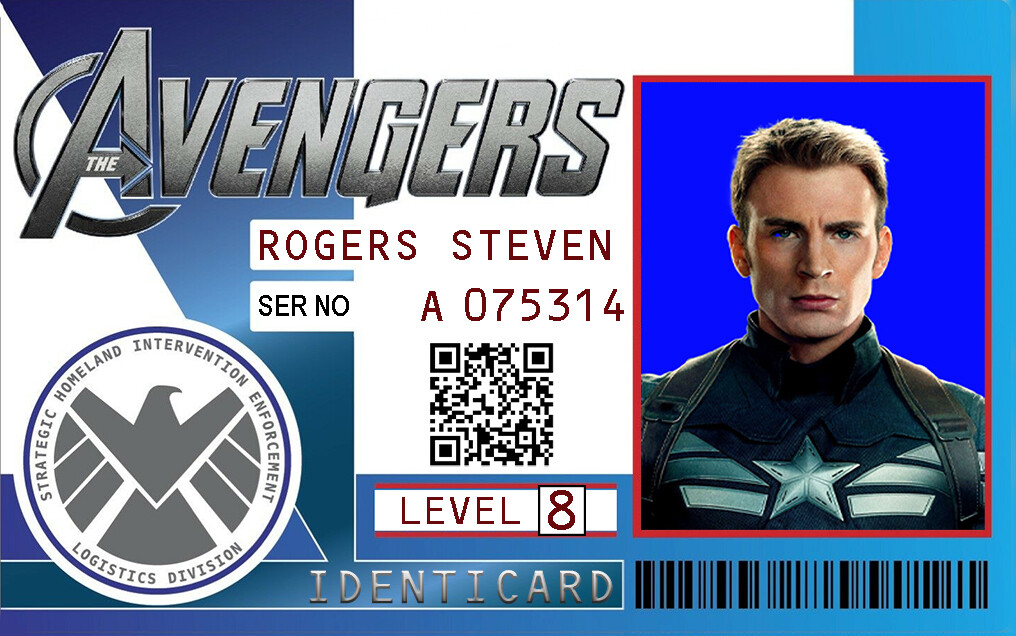 Avengers/Shield ID Card