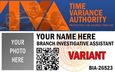 Time Variance Authority ID Card