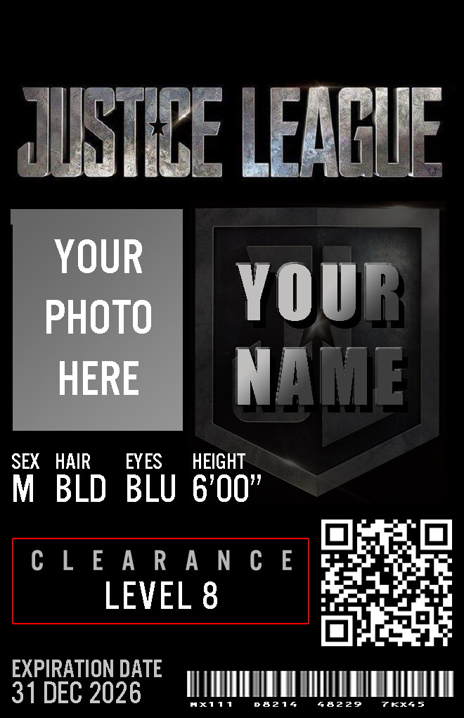 Justice League ID Card