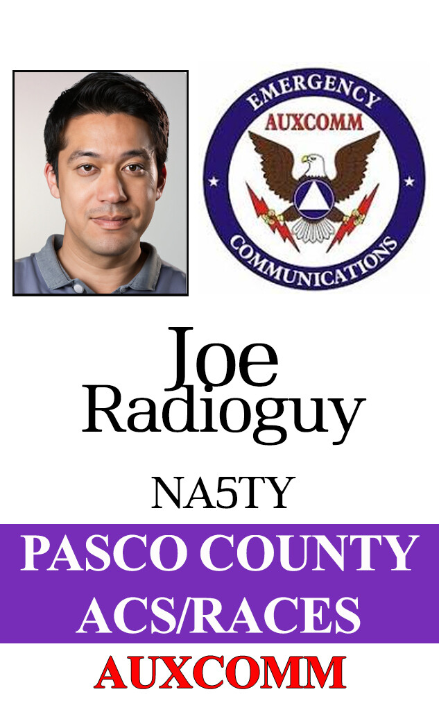 Pasco County, FL ACS / RACES ID Badge
