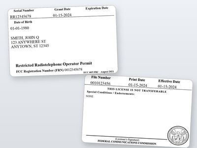 FCC Restricted Radiotelephone Operator Permit Card