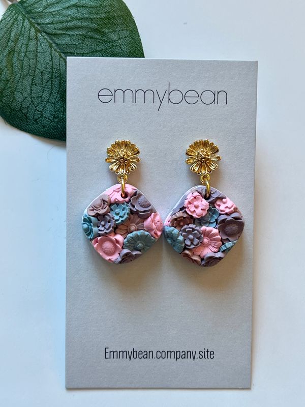 Bloom Flower Stud Dangle