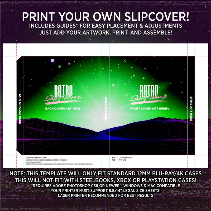 Retro Shelf Wear 12mm Blu-ray Slipcover Template