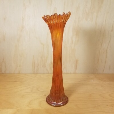 Carnival Glass Vase: Marigold