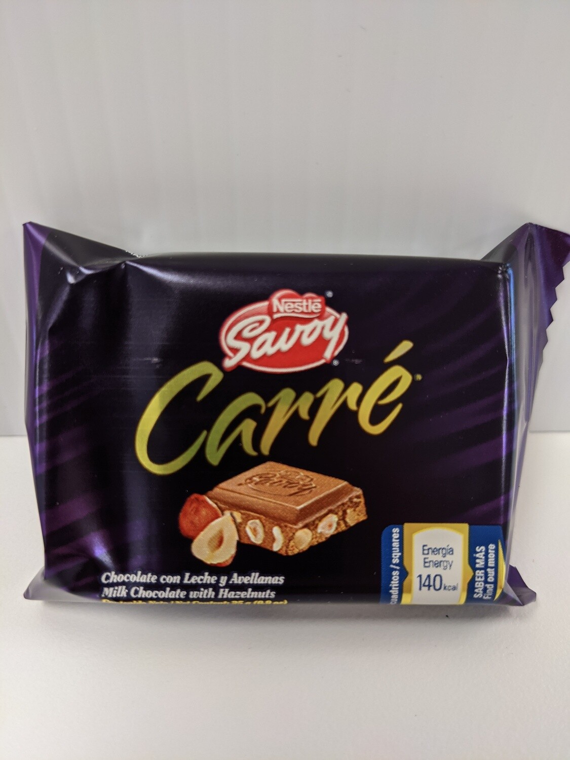 Carré Avellanas Savoy Milk Chocolate with Hazelnuts 25g