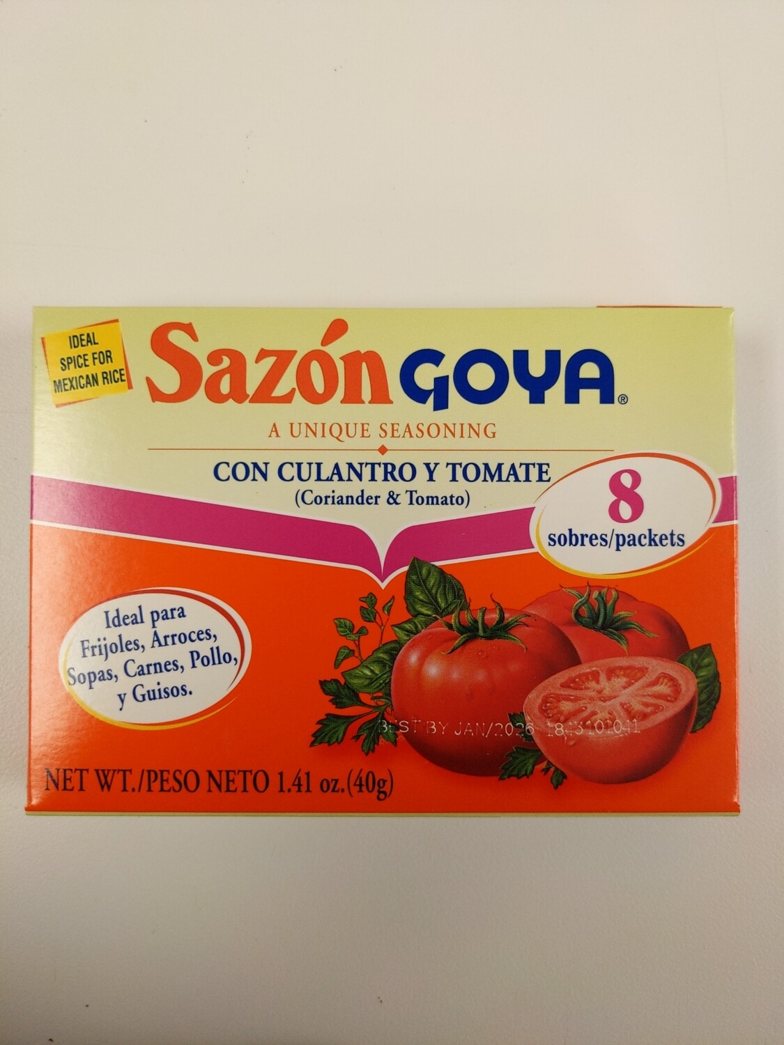 Sazon Goya Culantro y Tomate/ Coriander &amp; Tomato (8) 40g