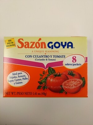 Sazon Goya Culantro y Tomate/ Coriander & Tomato (8) 40g