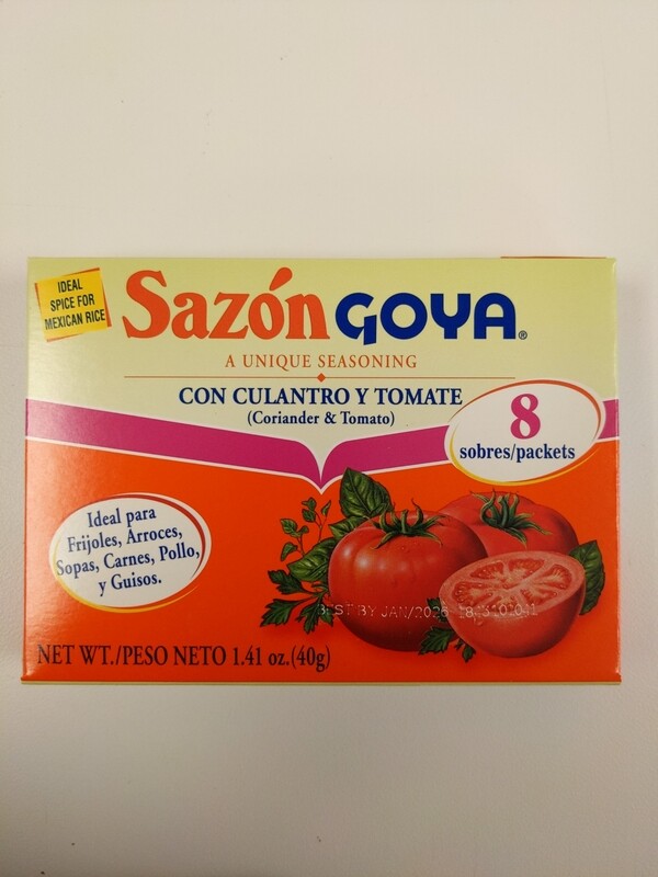 Sazon Goya Culantro y Tomate/ Coriander &amp; Tomato (8) 40g
