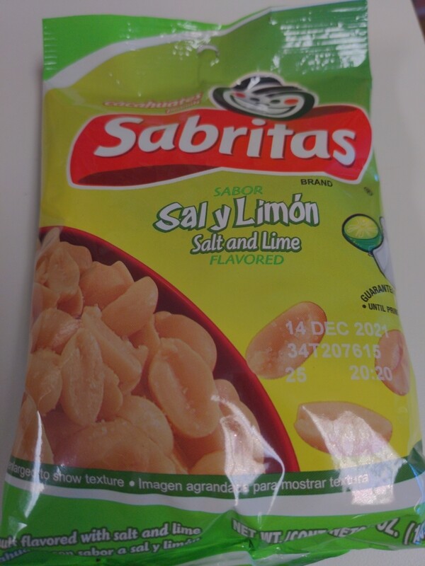 Peanut w/ Salt &amp; Lime Sabritas 7oz