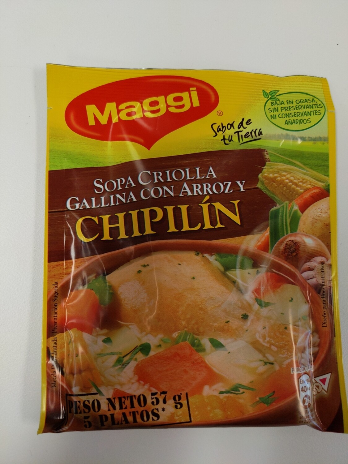 Sopa Criolla Gallina con Arroz y Chipilin 57g