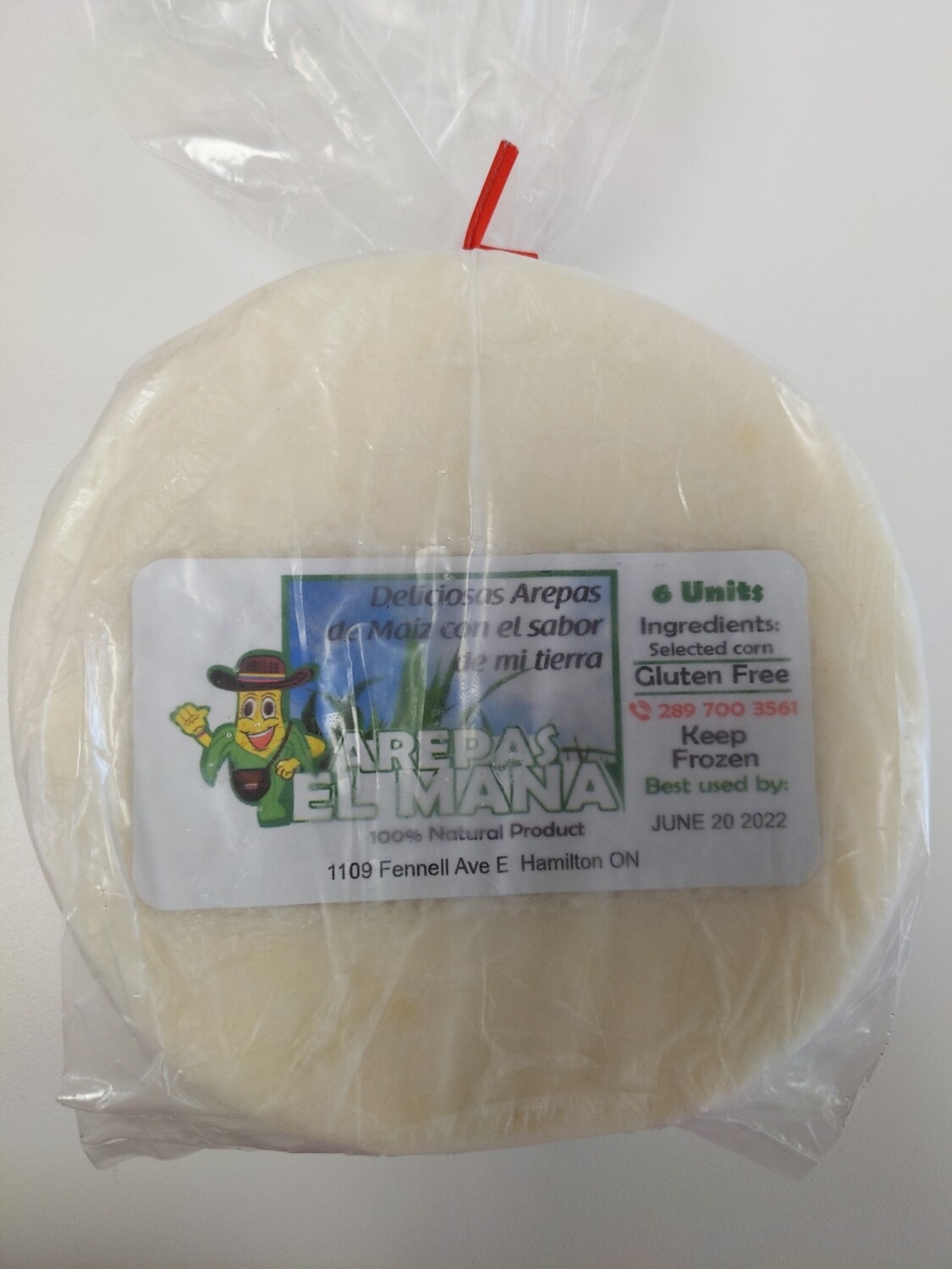 El mana Arepa blanca mediana