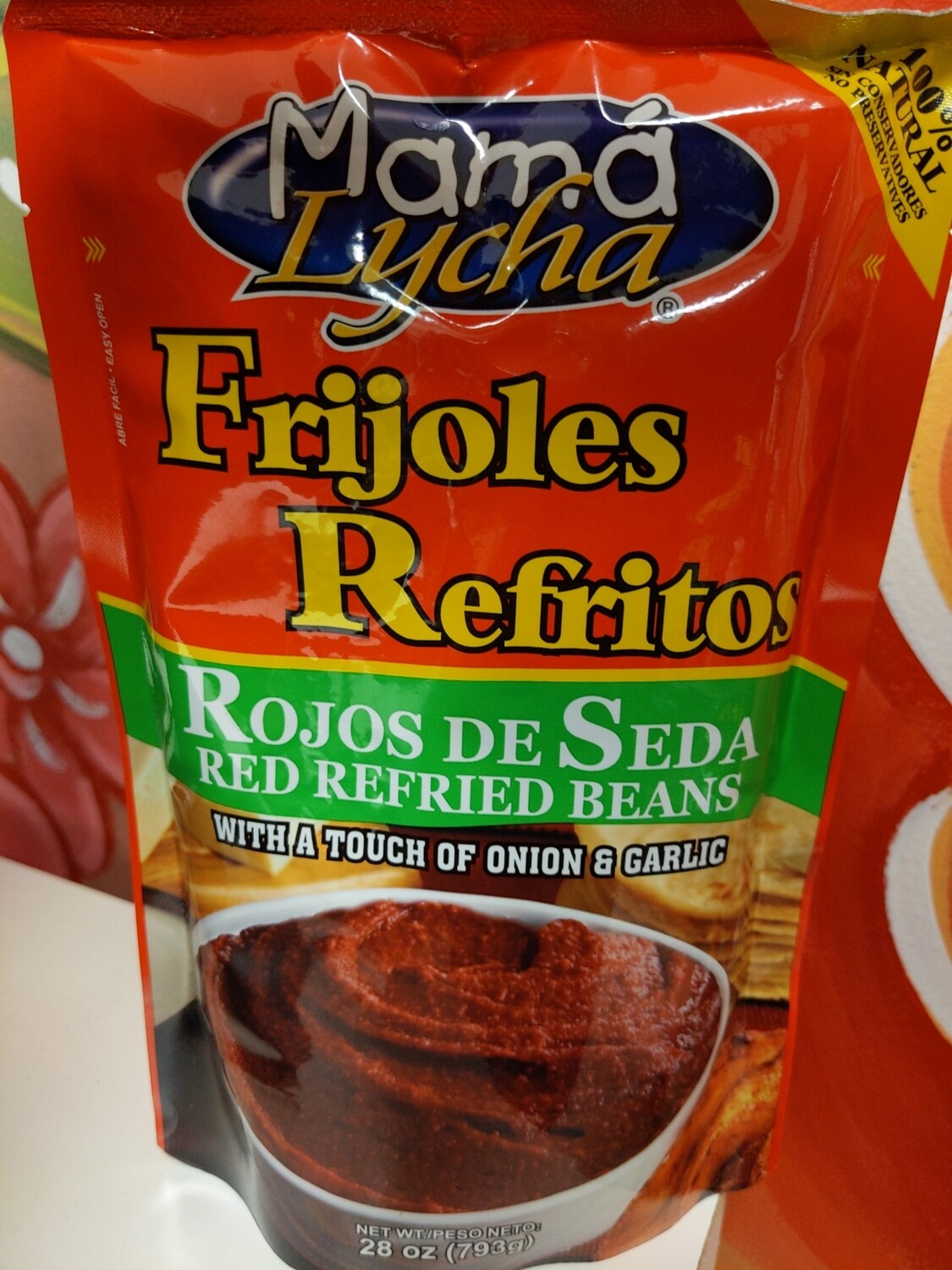Frijoles Refritos Rojo Seda Mama Lycha 28oz