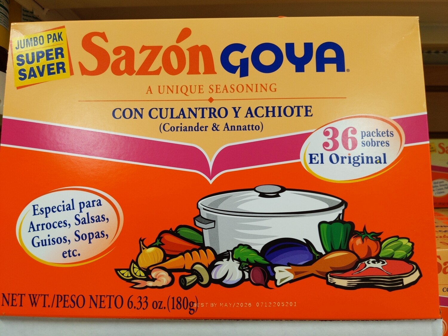 Goya Sazon Culantro y Achiote Jumbo