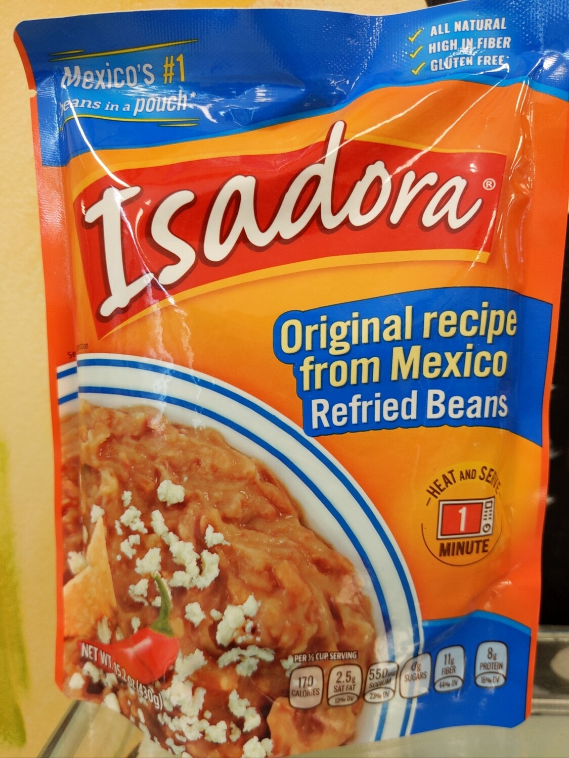 Frijoles Isadora Refried Pinto Beans pouch