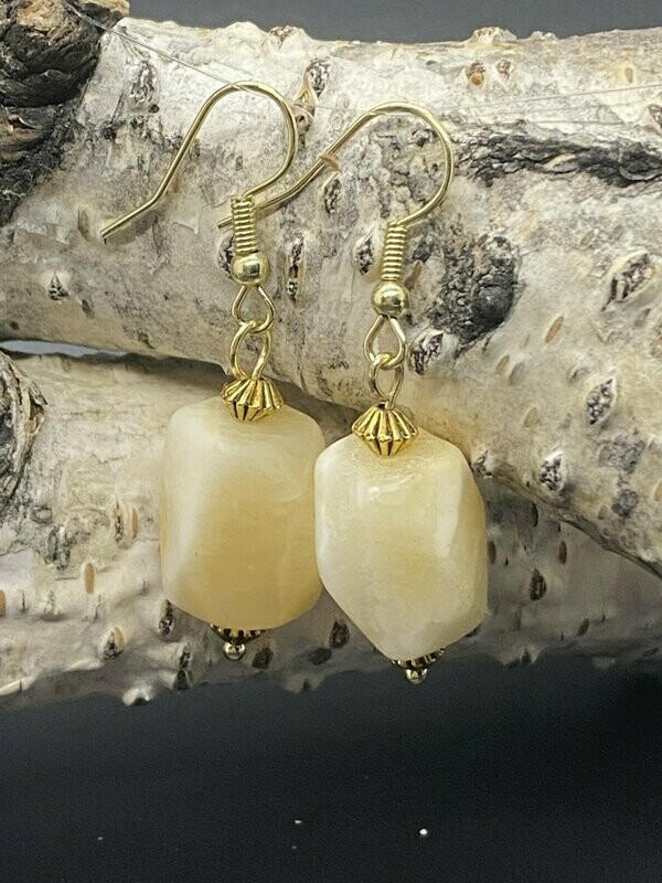 Yellow Jade Earrings