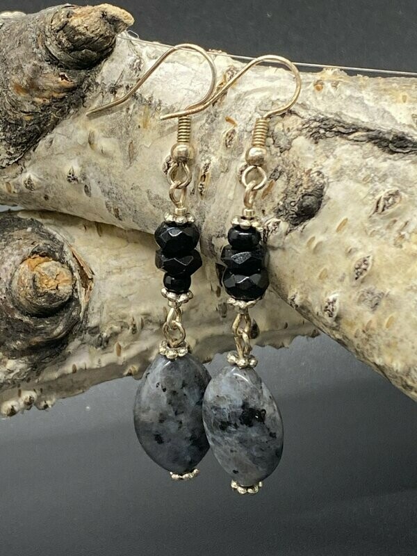 Black Labradorite Earrings Black Labradorite Earrings