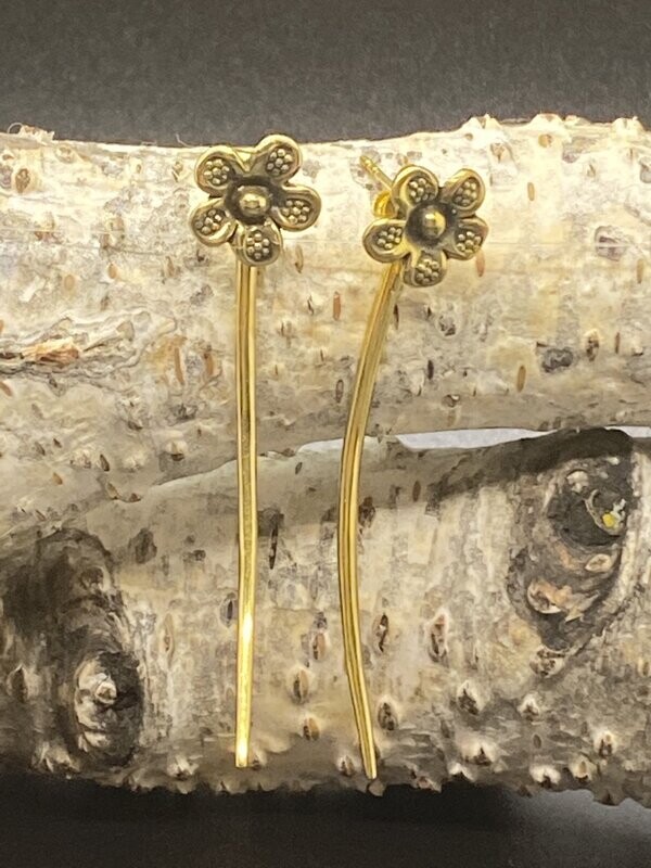 Brass Flower Stud Earring Brass Flower Stud Earring