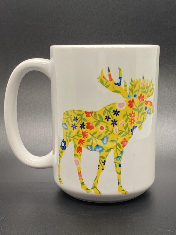 Floral Moose Mug