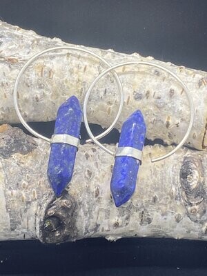 Lapis Lazuli Hoop Earrings