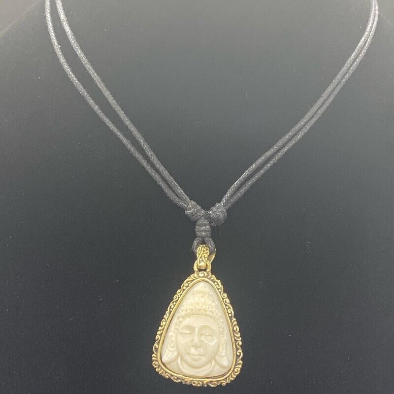 Buffalo Bone Buddha Necklace