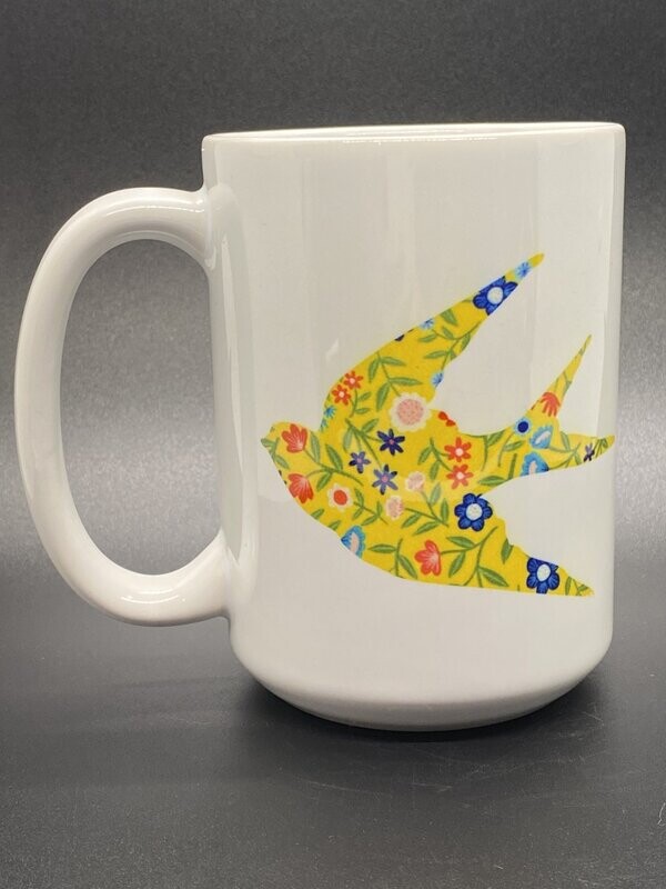 Floral Swallow Mug