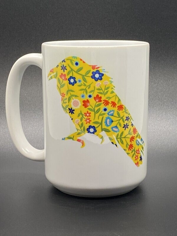 Floral Raven Mug