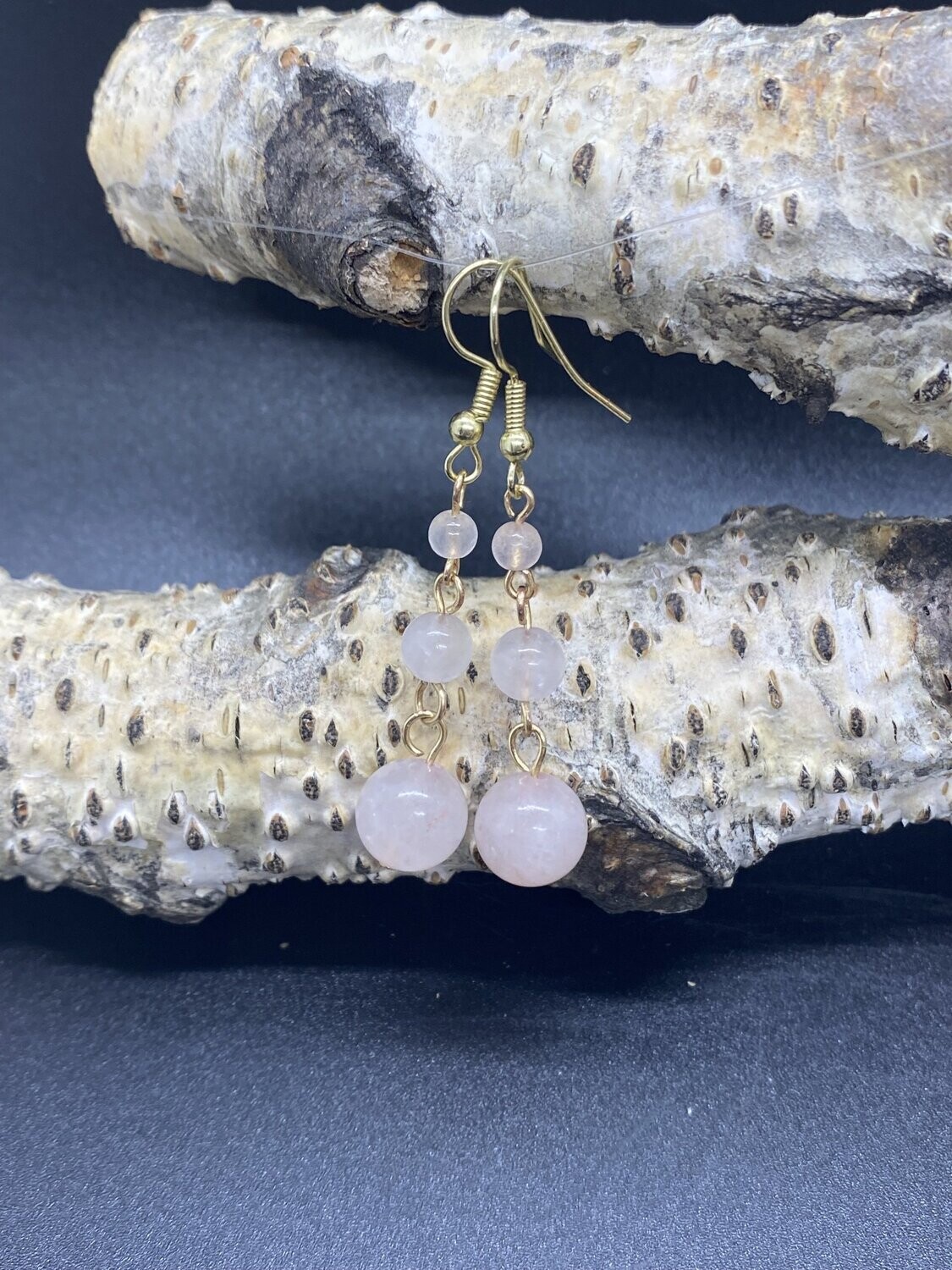 Rose Quartz Drop Earring