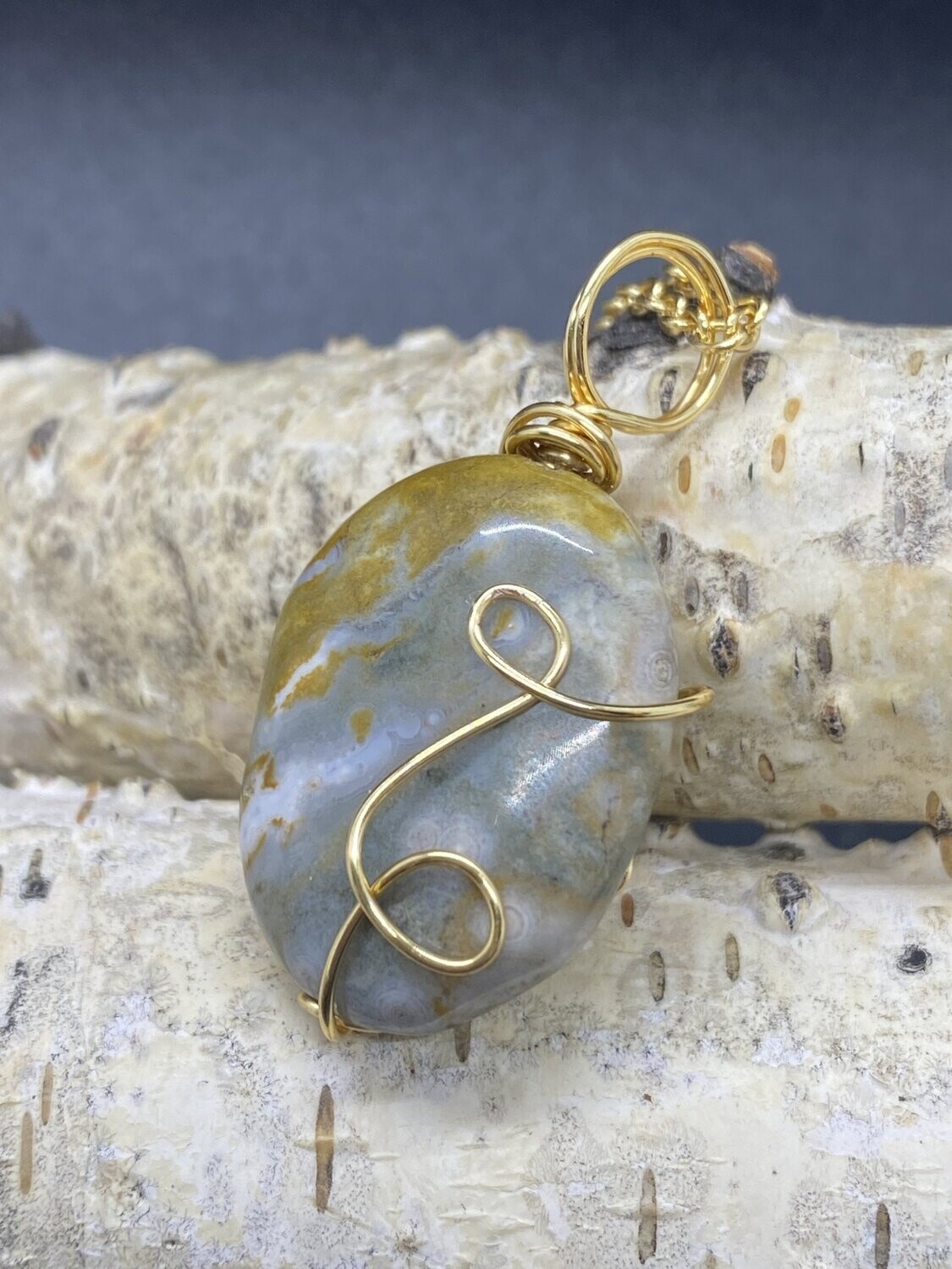 Oval Ocean Jasper Necklace