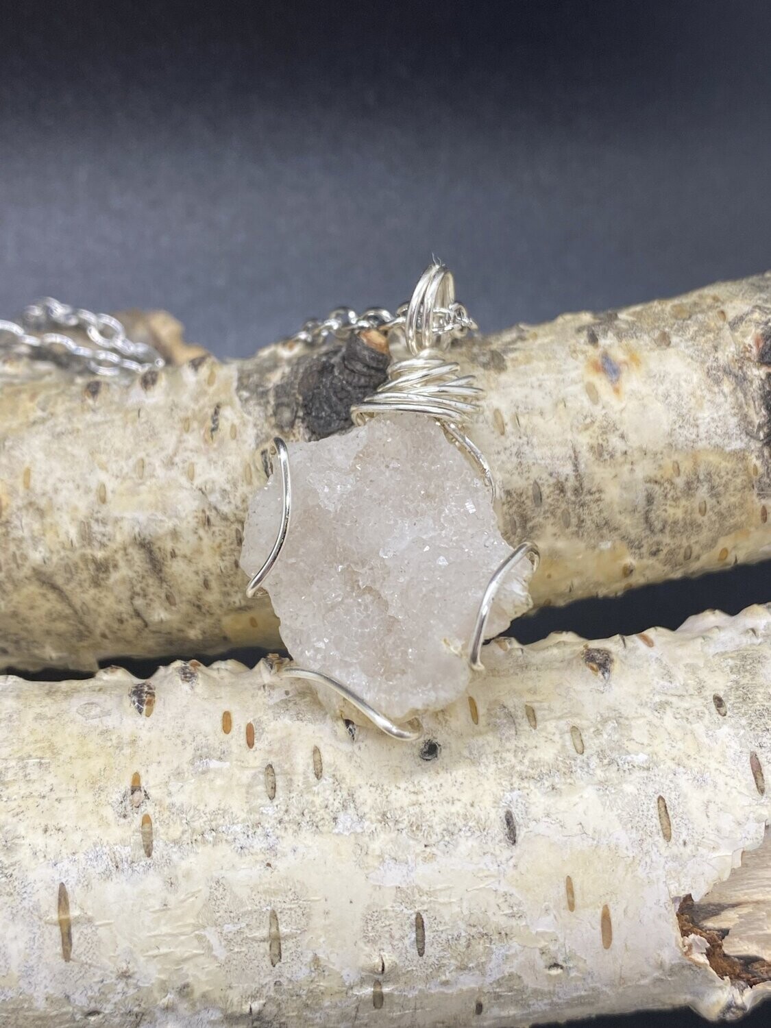 Small Quarts Crystal Cluster Necklace