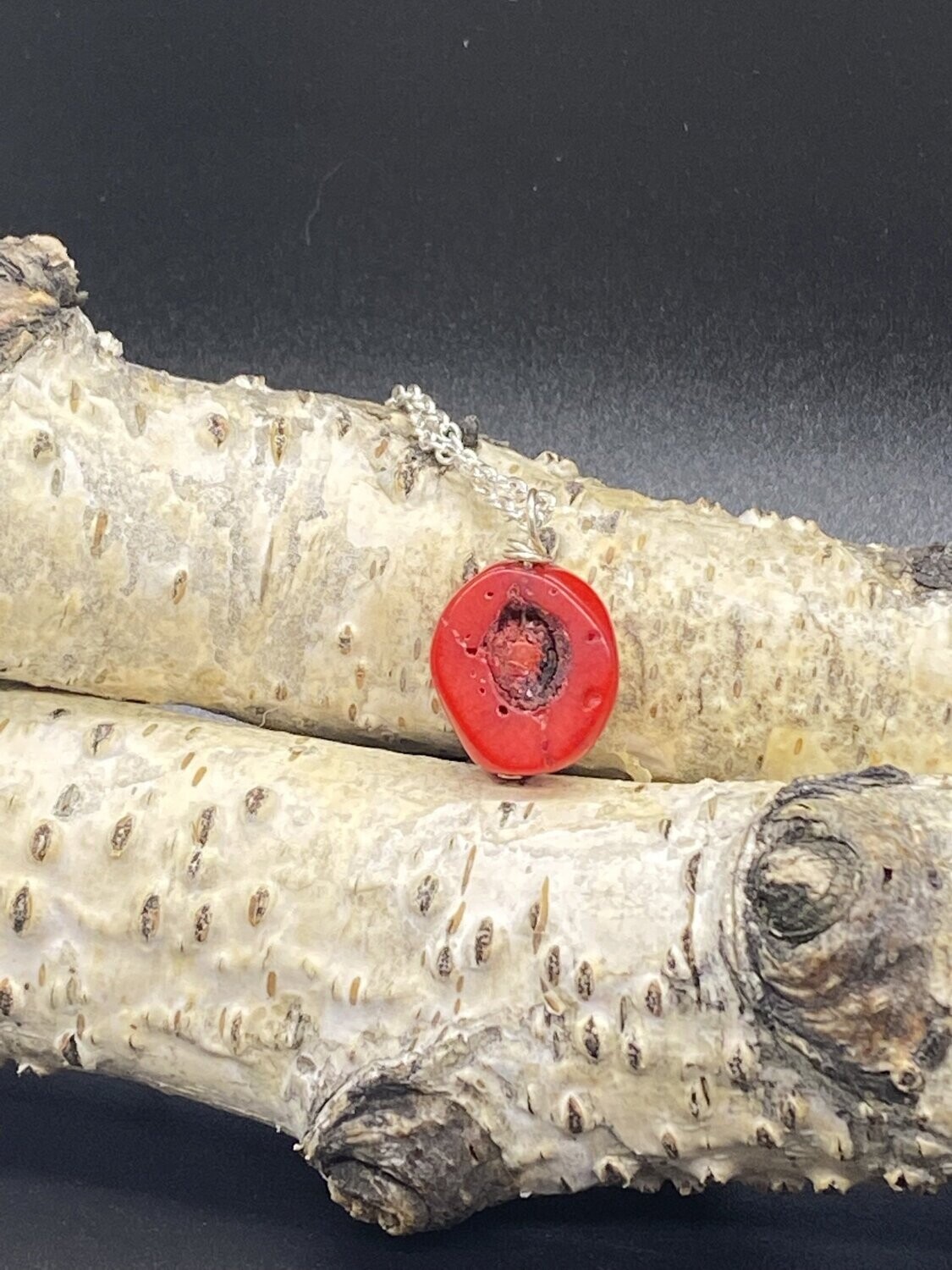 Red Bamboo Coral Necklace