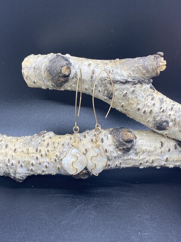 Sea Shell Marquis Earrings
