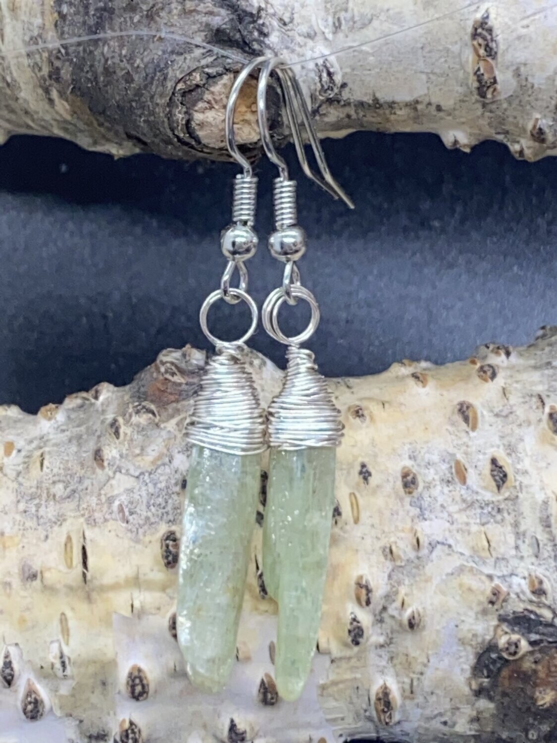 Green Kyanite Drop Earrings