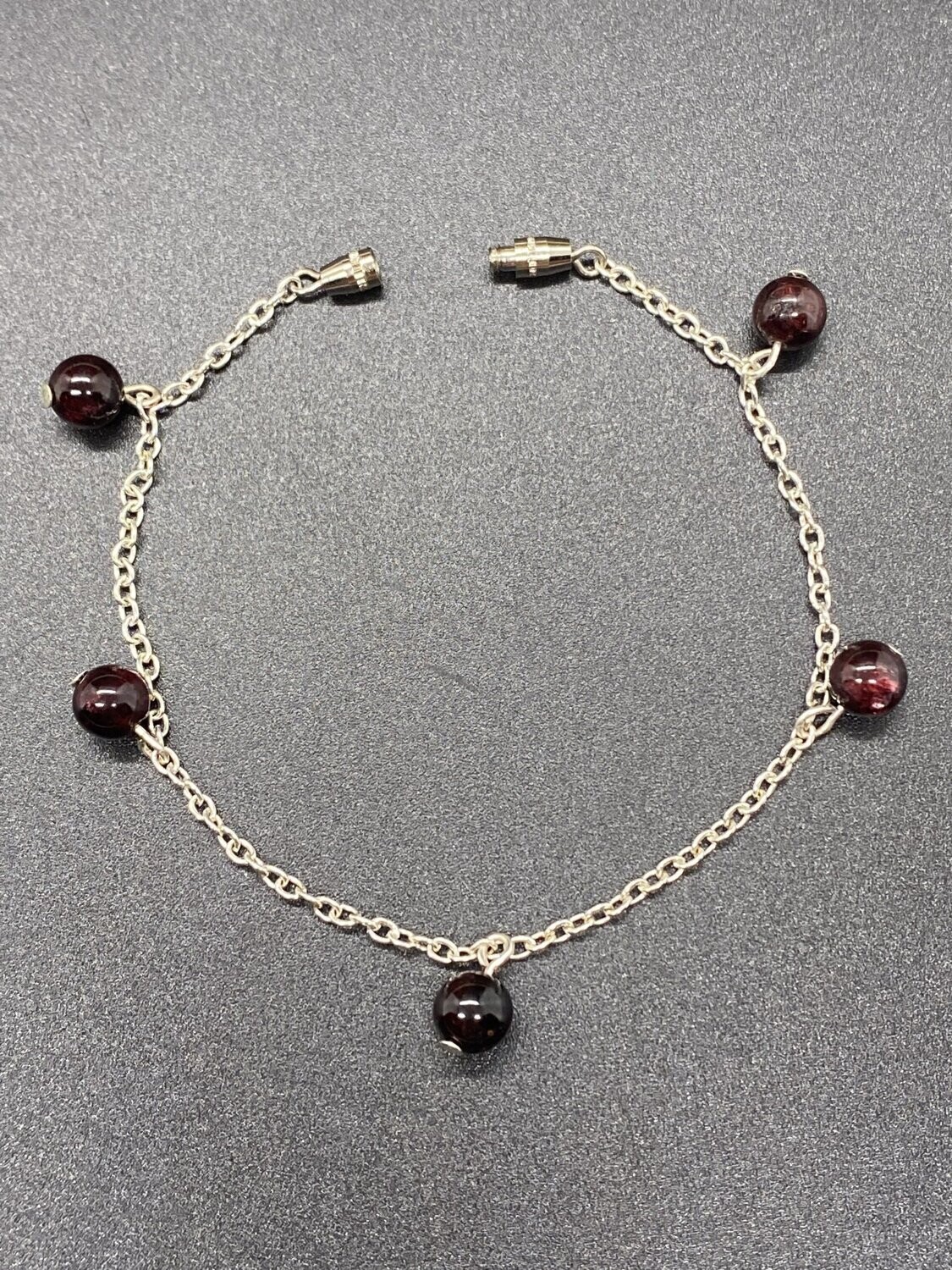 Garnet Charm Bracelet
