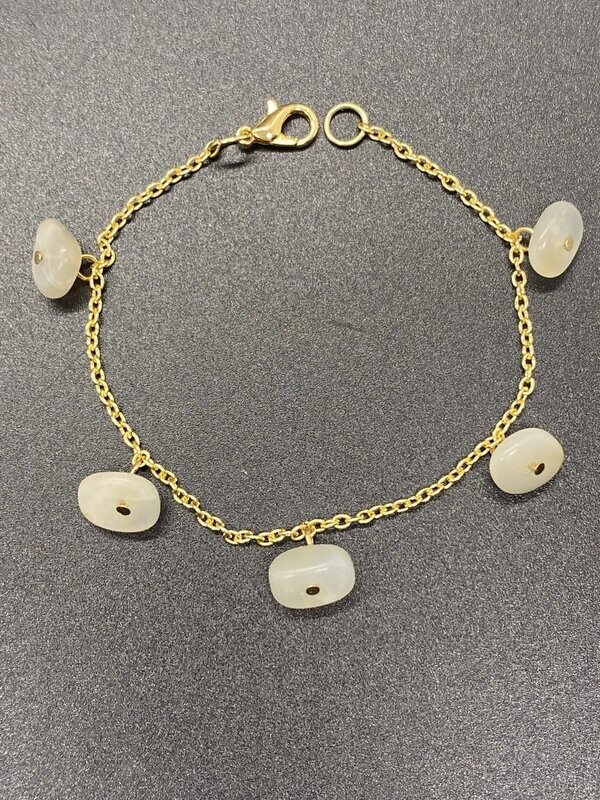 Moonstone Charm Bracelet Moonstone Charm Bracelet